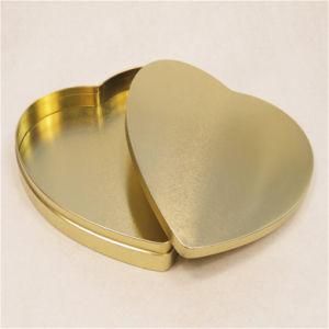 Christmas Heart Shaped Tin Box for Gift/Candy/Tea, Size 240*229*32*mm