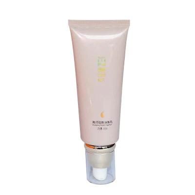 Face Cream Packaging Cosmetic Laminated Tube Gloss Pump Cap Round