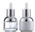 30ml White Color Round Glass Dropper Bottle with Aluminum Collar and Shoulder for Skin Care Packing