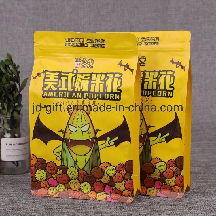 Plastic Flat Bottom Stand up Transparent Zipper Fresh Fruit Vegetable Packaging Bag