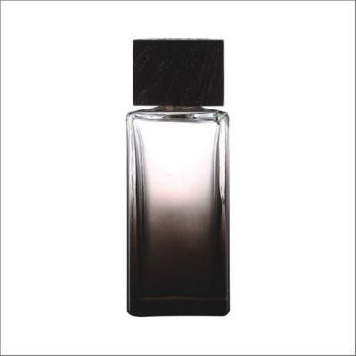 100ml Gradient Color Spray Rectangle Perfume Bottle Plastic Lid Glass Bottle