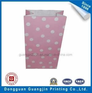 Pink Printed Bleached Kraft Paper Food Packaging Bag