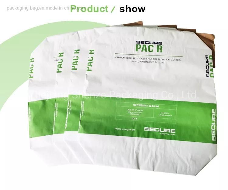 20kg 25kg Industrial Multiwall Bottom Pasted Valve Paper Pouch