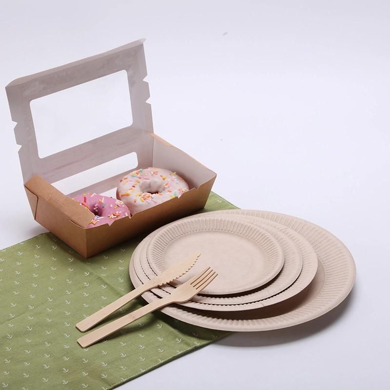 Custom Kraft Paper Fruit Salad Box Salad Dressing Take Away Food Paper Box for Sushi