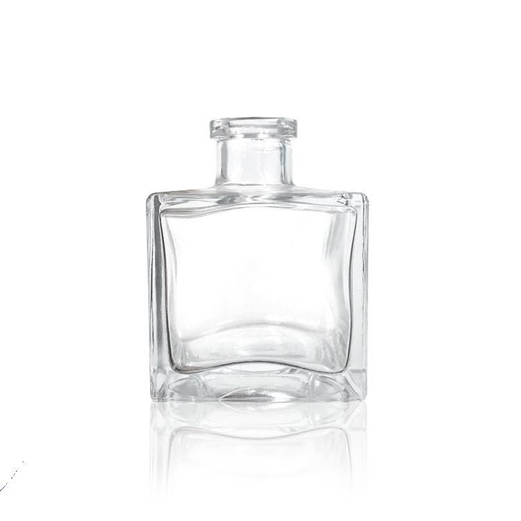 High Quality 200ml Square Glass Bottle with Crimp Neck Used for Diffuser Oil
