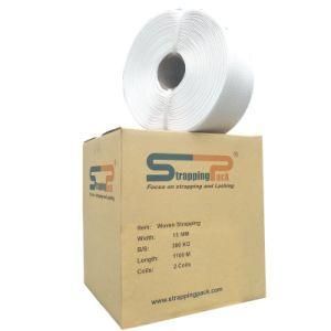16mm 380kg polyester woven cord strapping for packing