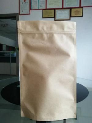 Customized Brown Paper Zipper Food Packing Bag.
