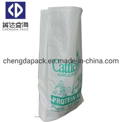 Color Printed Animal Feed Laminated Recycled PP Woven Bags for Packaging