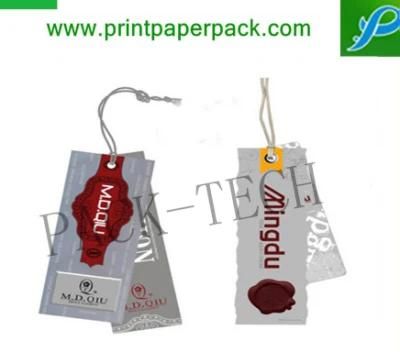 Custom Brand Logo UV Hang Cardboard Tag / Swing Paper Tag