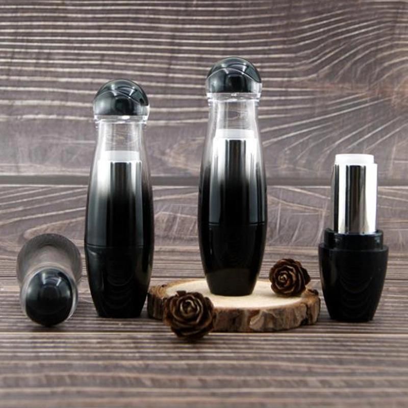 4.3G in Stock Ready to Ship Luxury Empty Black Plastic Lipstick Tube Lipstick Packaging Makeup Packing