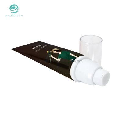 50g Wholesale Tube Offset Printing with Transparent Flap Cover White Airless Cosmetic Tube