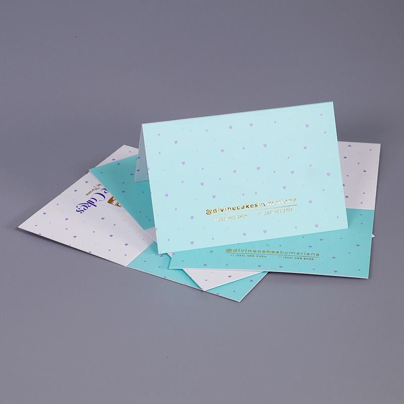 Full Platform Purple Color Hot Stamp Custom Paper Folder