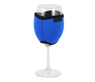 Solid Color Neoprene Red Wine Glass Case