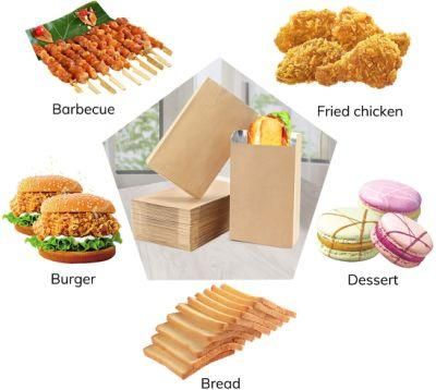 Foil Lined Kebab Bags for Hot Food BBQ Foil Laminate Kraft Paper Bag Hot Dog Fried Snack Keep Fresh Bag