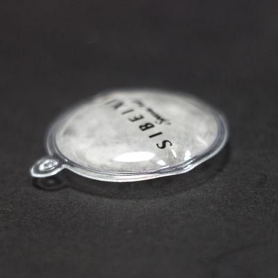 Customized Garment Circle Round Feather Filling Transparent PVC Tag
