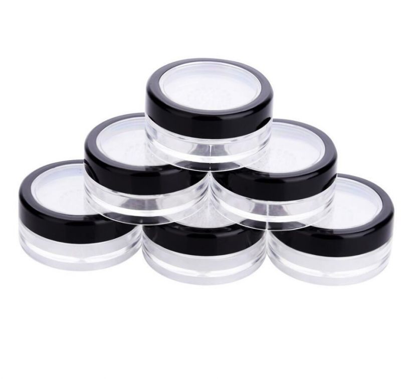 10g Empty Loose Powder Compact with The Grid Sifter Puff Jar Packing Container Powdery Cake Box Cosmetic Case