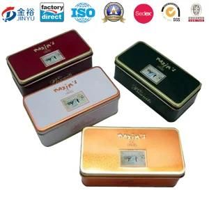 Square Metal Money Tin Box with Lock and Key