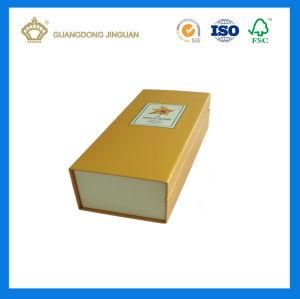 Rigid Paperboard Wine Packaging Box (gold card with custom design printing)