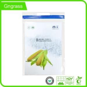 Custom Printed Eco Friendly Material Mini Transparent Biodegradable Clothing Packaging Zipper Bag