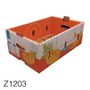 Z1203 2018 Hot Selling Corrugated Box Customize Cardboard Printing Handle Apple Fruit Packaging Box with Divider