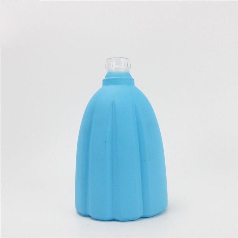 Blue China Factory Good Price Empty Glass Spirit Bottle 500ml 700ml 750ml