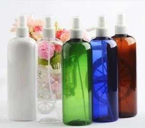 500ml Pet Plastic Round Shoulder Colorful Cosmetic Perfume Mist Spray Bottle