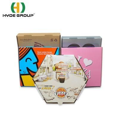 Wholesale Printed Kraft Corrugated Paper Pizza Packaging Boxes