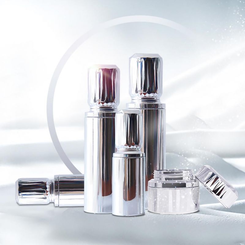 Skincare Packaging Eco Friendly Silver Plating 30ml 50ml 100ml 120ml Glass Pump Lotion Bottles
