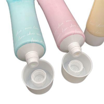 Stock 100ml Natural Soft Squeeze White Plastic Cosmetic Tube with Flip Top Lid