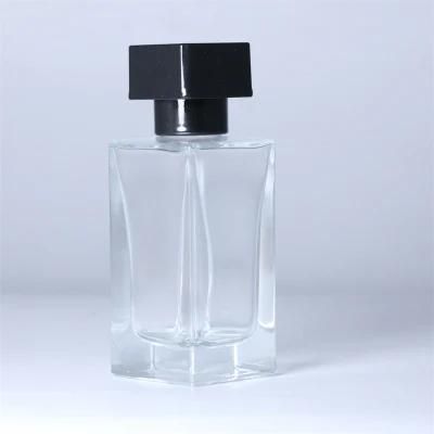 Wholesale Low MOQ Empty Square Glass Perfume Spray Bottle 50ml for Men Women