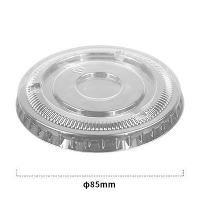 Disposable Plastic Tableware 85mm Diameter Pet Plastic Lid Transparent Custom for Cup