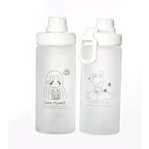 Decal Printing Round Bottle Printed Bottle Water Glass Bottle