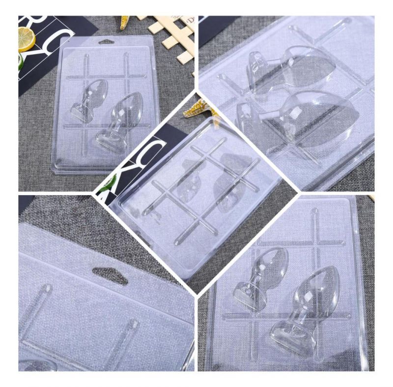 Clear PVC Plastic Clamshell Blister Packaging Folded Boxes