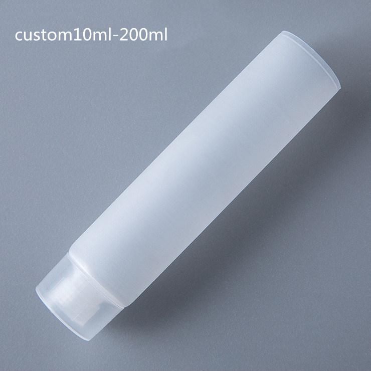 60ml Customized White Cosmetic Plastic Bottle Hose for Hand Cream/ Pigment/ Cleansing Cream/Toothpaste Packaging Bottle Plastic Soft Tube Squeeze Bottle
