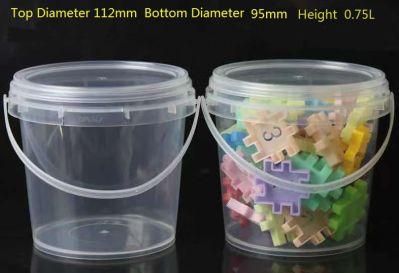 Wholesale Manufacture Detergent Toys Packaging Pail Clear Packaging Container Bucket with Airtight Lid