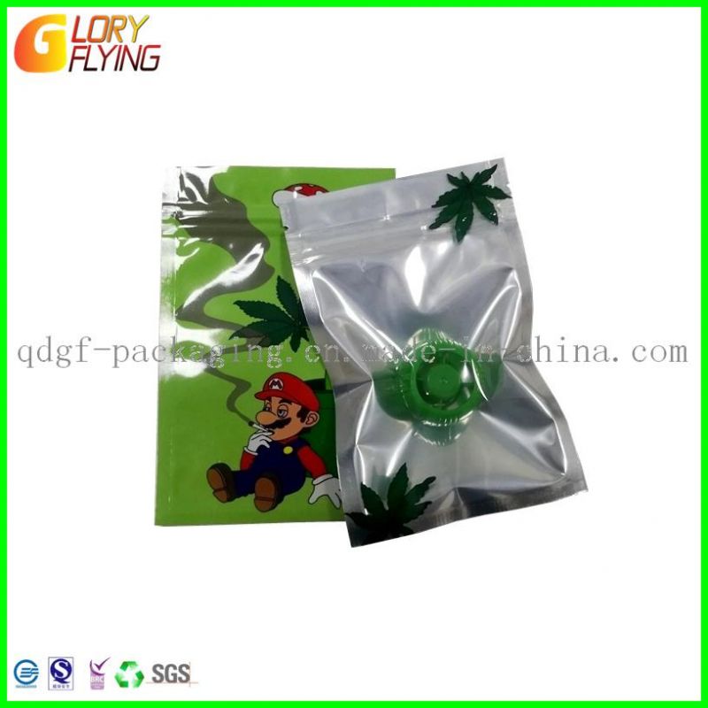 Plastic Tabacco Punching Bags Zip Lock Bag for Mylar Packaging