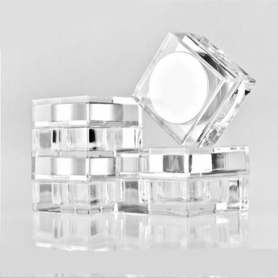 5g Mini Acrylic Square Jar for Cosmetic Cream Jar