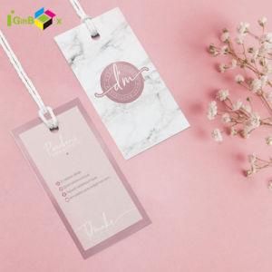 Matte Glossy Lamination Small Hanging Tag Designs for Clothes Hang Tag with String