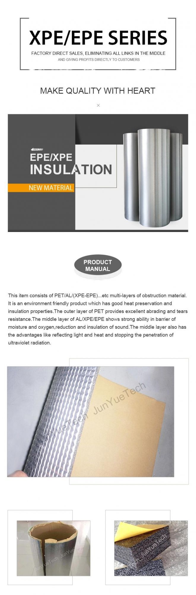 Aluminum Foil XPE Adhesive 15mm