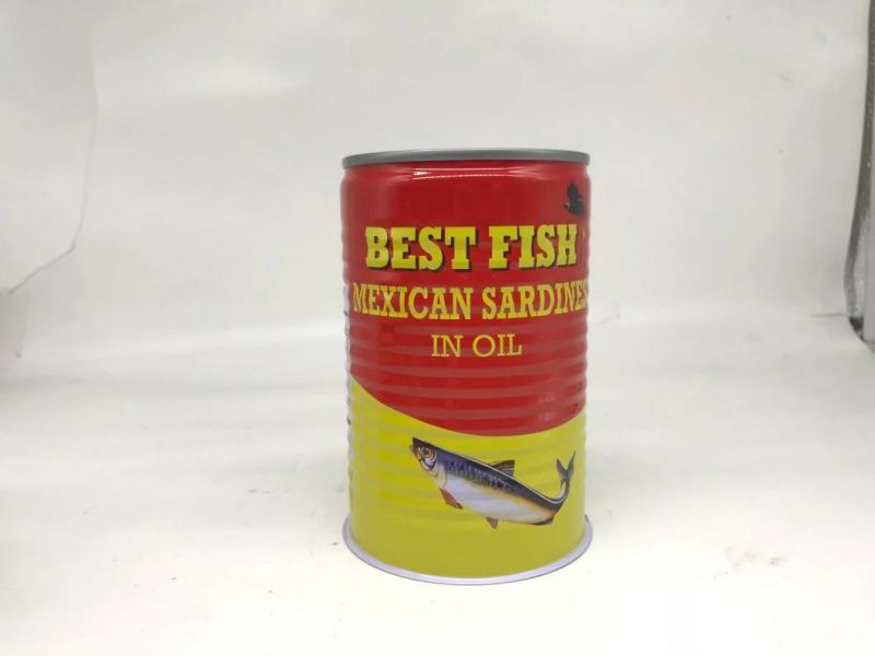 588# Round Fish Empty Food Tin Can