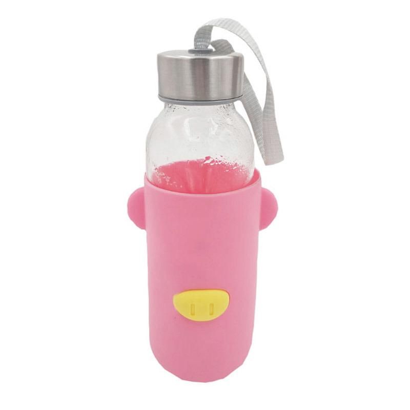 Hot Sale Heat-Resistant Water Bottle Holder Silicone Cup Sleeve for Glass Water Bottle