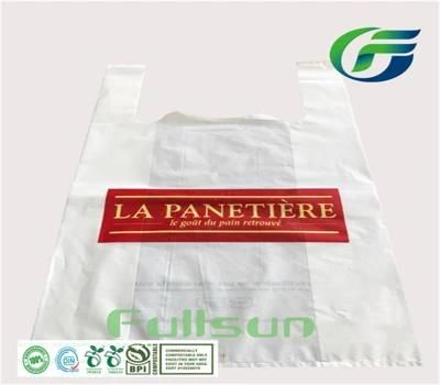 Biodegradable Supermarket Shopping Tote Promotional Custom Handle Plastic Bag