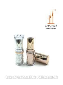 Luxury Clear Diamond Top Cap Unique Design Cosmetic Containers Lipstick Case for Makeup