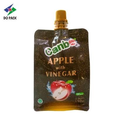 Custom Bottle Shaped Stand up Pouches Drinking Water Plastic Bag with Spout for Fruit Juice