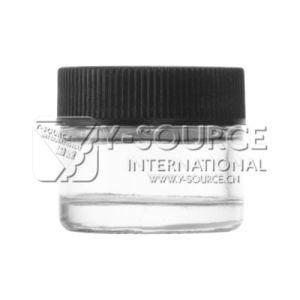 5ml Concentrate Container Glass Jar with Black Plastic Screw-on Lid