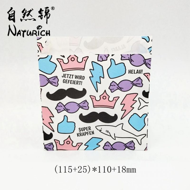 Hamburger Packaging Kraft Paper Bag White Grease Resistant Paper Bag