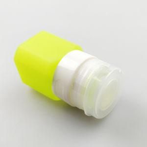 Small Cuboid-Shaped Refillable FDA/LFGB Food Grade Silicone Cosmetic Travel Bottles, Yellow