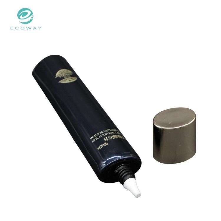 Gold Plating Matte with White Tip Inner Plug Custom Matte Offset Printing Cosmetic Packaging Tube
