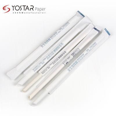 Wholesale Food-Contacting Grade High Quality Biodegradable Eco-Friendly Healthy Paper Straws for Drinking