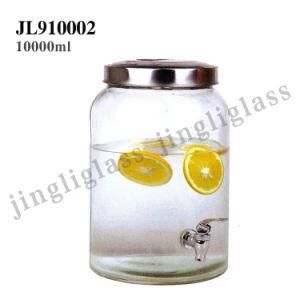 10000ml Glass Jar with Dispenser Tap and Lid